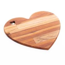 Tábua de Madeira Coração Teca 33x30x2cm Woodart