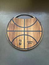 Tábua de madeira formato bola de basquete NBA - Hellmanns colecionável Tábua de madeira formato bola de basquete NBA - Hellmanns colecionável
