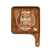 Tábua De Madeira Hambúrguer Rústica - Debiasi
