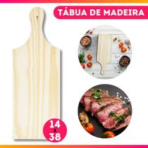 Tábua De Madeira P/ Corte Churrasco Legumes Com Pegador - Madlar