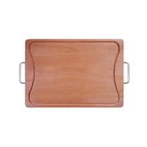 Tábua De Madeira Para Churrasco Com Cabo De Alumínio Stolf 39x25