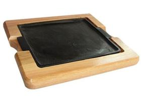 Tábua de Madeira para Churrasco Reta com Chapa 28 x 26 x 3 cm MS Madeiras - MSM 002 Tábua de Madeira para Churrasco Reta com Chapa 28 x 26 x 3 cm MS Madeiras - MSM 002
