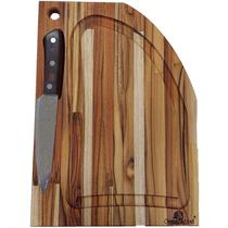 Tábua de madeira para corte com faca e imã