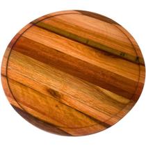 Tábua de Madeira para Pizza 38cm Redonda com Borda Forma para Servir Frios Petiscos Tábua de Madeira para Pizza 38cm Redonda com Borda Forma para Servir Frios Petiscos