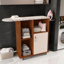 Tábua de Passar com descanso para ferro em alumínio, 1 porta e nichos - Freijó com Baunilha Tábua de Passar com descanso para ferro em alumínio, 1 porta e nichos - Freijó com Baunilha