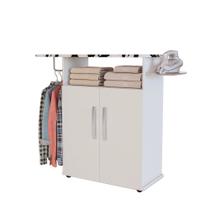 Tábua de Passar Roupa com Armário 2 Portas Prateleira Suporte Para Ferro Cabideiro Tábua de Passar Roupa com Armário 2 Portas Prateleira Suporte Para Ferro Cabideiro