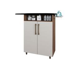 Tabua De Passar Roupa Com Espuma 80cm E Armário Multiuso 2 Portas
