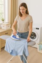 Tábua de Passar Roupa com Suporte para Ferro e Capa Térmica Reforçada Dobrável