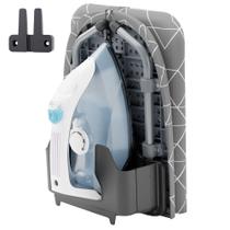 Tábua de passar roupa de mesa XABITAT com suporte de parede, D-Crease, tábua de passar roupa portátil para minilavanderia que economiza espaço, tábua de passar roupa pequena dobrável com suporte de ferro, cinza