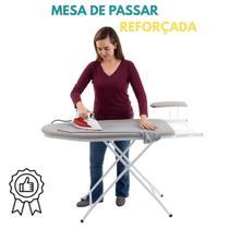 Tábua de Passar Roupa Dobrávem Extra Forte com Regulagem de Altura Tecido Térmico e Passa Mangas Utilaço