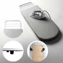 Tabua De Passar Roupa Portátil Com Tecido Térmico Mesa ou Cama Reforçada Com Suporte para Ferro