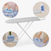 Tábua De Passar Roupa Reforçada Com Suporte Para Ferro Tecido Térmico Extra Forte