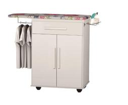 Tábua de passar roupas Bel 2 portas + 1 gaveta Branco brilho