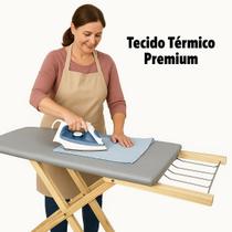 Tábua de Passar Roupas com Tecido Térmico 2 Aluras Madeira Reflorestada