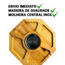 Tábua de Petiscos e Frios com Molheira de Inox - Mesa Posta, Restaurantes,Tábua para Petiscos Tábua de Petiscos e Frios com Molheira de Inox - Mesa Posta, Restaurantes,Tábua para Petiscos