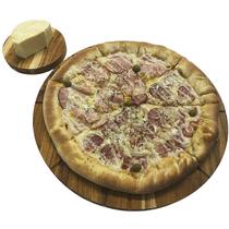 Tábua de Pizza Madeira Redonda 35cm Tábua de Queijo Frios