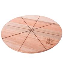 Tábua de Pizza Redonda com 8 divisórias 34cm em Madeira de Eucalipto Essence Domama Tábua de Pizza Redonda com 8 divisórias 34cm em Madeira de Eucalipto Essence Domama