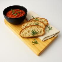 Tábua de Servir Aperitivos Madeira Bowl Molheira Patezeira