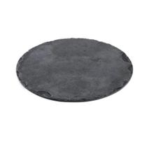 Tabua de servir em ARDOSIA Preta - Redonda -18cm - artesanal
