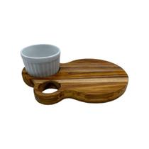 Tábua De Servir Hambúrguer Alça Argola Com Ramequim