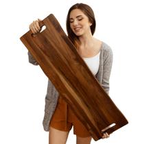 Tábua de servir Home Beets Acacia Wood 91x30cm com alças Tábua de servir Home Beets Acacia Wood 91x30cm com alças