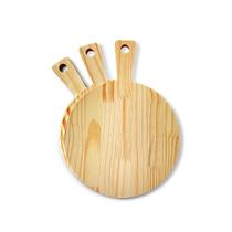Tábua de Servir Pizza Petiscos Porção Queijos - Madeira de Pinus Redonda 35 cm