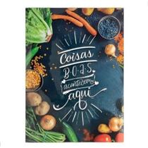 Tábua de vidro temperado decorada com frase para cozinha ou churrasco -28cm