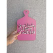 Tábua Decorativa Cozinha com Frase Bem Vindo a Minha Cozinha - 1 unidade Tábua Decorativa Cozinha com Frase Bem Vindo a Minha Cozinha - 1 unidade