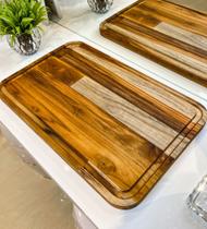 Tábua do Chef em Madeira Teca Retangular 44x28