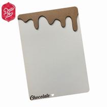 Tábua em MDF Branco com Tema de Chocolate para Páscoa - 19x28cm Tábua em MDF Branco com Tema de Chocolate para Páscoa - 19x28cm