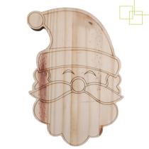 Tabua Formato Papai Noel em Madeira Pinus Decoração Mesa Posta Natalina Tabua Formato Papai Noel em Madeira Pinus Decoração Mesa Posta Natalina