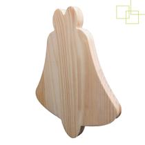 Tábua Formato Sino Madeira Pinus Decoração Mesa Artesanato Natalino 25x22 cm Tábua Formato Sino Madeira Pinus Decoração Mesa Artesanato Natalino 25x22 cm