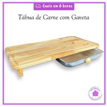 Tábua Gourmet para Carne com Bandeja Inox Churrasco Prático e Elegante 2 Ramequim