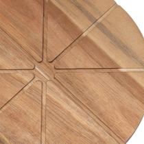 Tábua Gourmet Redonda Pizza Madeira Acácia 30cm Mimo Style