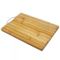 Tábua Gourmet Retangular em Bambu com Alça de Inox Ecokitchen 40 X 30cm - Mimo Style Tábua Gourmet Retangular em Bambu com Alça de Inox Ecokitchen 40 X 30cm - Mimo Style