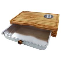 Tábua Inteligente De Carne Para Churrasco Madeira C/ Gaveta LATERAL Tábua Inteligente De Carne Para Churrasco Madeira C/ Gaveta LATERAL