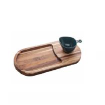 Tabua madeira teca c/ bowl 41X20X8CM - Wolff