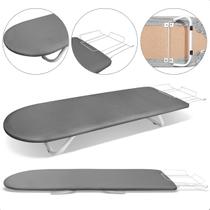 Tábua Mesa de Passar Roupa Tecido Metalizado Antichamas de proteção térmica Passadeira de roupa pequena portátil para cama mesa bancada