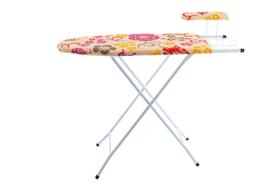 Tábua Mesa De Passar Roupas Em Aço Dobrável Com Estampa E Passa Mangas