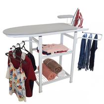 Tábua Mesa de Passar Roupas Fixa Grande Multiuso Com Tecido Térmico Passa Mangas Porta Ferro Prateleira em Aço Reforçado Tábua Mesa de Passar Roupas Fixa Grande Multiuso Com Tecido Térmico Passa Mangas Porta Ferro Prateleira em Aço Reforçado