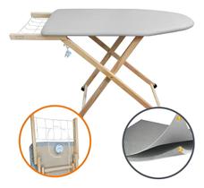 Tabua mesa de passar roupas utilyne 100% madeira com tomada udm0420.009.009 utilaço