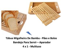 Tábua Migalheira Bambu Pão Bolo Bandeja Aparador Multiuso