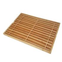 Tabua Migalheira com Bandeja para Pão Bambu 38x28cm