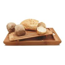 Tábua Migalheira Em Bambu Tábua de Pão Com Alça 37x21,5cm