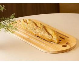 Tábua Migalheira Lyor Nature em Bambu 45x18cm Ideal para Pães e Cozinha Tábua Migalheira Lyor Nature em Bambu 45x18cm Ideal para Pães e Cozinha