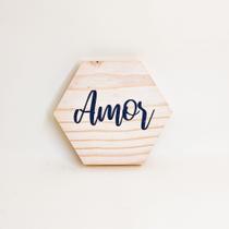 Tábua mini hexágono Amor Tábua mini hexágono Amor
