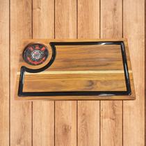 Tábua para Churrasco de Teca Time de Futebol - Corinthians