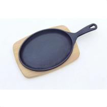 Tábua Para Churrasco Madeira Teca E Ferro Fundido Mix Gril Oval Design Moderno Tramontina - 10239638 Tábua Para Churrasco Madeira Teca E Ferro Fundido Mix Gril Oval Design Moderno Tramontina - 10239638