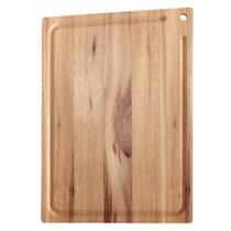 Tabua para Churrasco Tramontina Retangular Grande em Madeira Teca com Acabamento Natural 40x28 cm