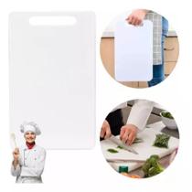 Tábua Para Corte De Carne De Plástico Cozinha 37 X 23 Cor Branco Liso Tábua Para Corte De Carne De Plástico Cozinha 37 X 23 Cor Branco Liso